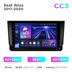 Штатная магнитола Teyes CC3 6+128 Gb 360° Seat Ibiza 2017-2020 9