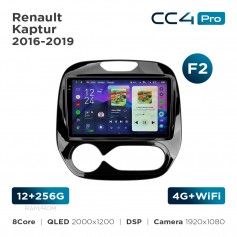 Штатна магнітола Teyes CC4 Pro 2k 12+256 Gb Renault Kaptur 2016-2019 (F2) 9"