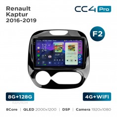 Штатна магнітола Teyes CC4 Pro 2k 8+128 Gb Renault Kaptur 2016-2019 (F2) 9"