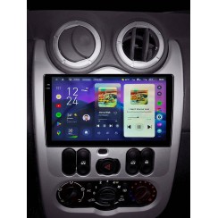 Штатна магнітола Teyes CC4 Pro 2k 8+128 Gb Renault Logan 1, Sandero / Dacia Duster 2009-2017 9"