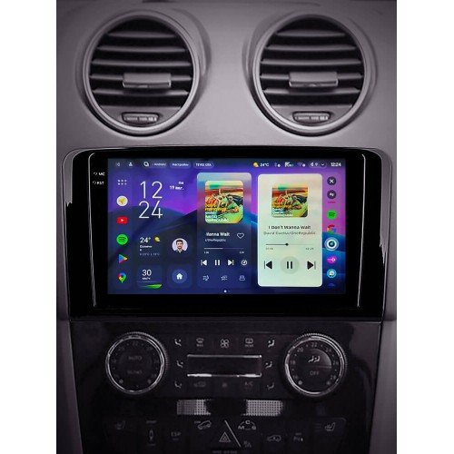 Штатная магнитола Teyes CC4 Pro 2k 12+256 Gb Mercedes-Benz ML GL ML350 GL320 X164 2005-2009 (F1) 9"