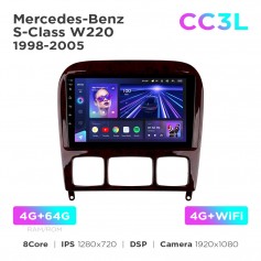 Штатна магнітола Teyes CC3L 4+64 Gb Mercedes-Benz S-Class W220 1998-2005 9"