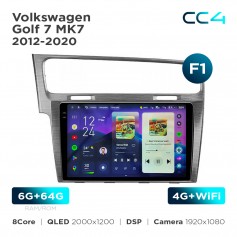 Штатна магнітола Teyes CC4 2k 6+64 Gb Volkswagen Golf 7 MK7 2012-2020 (F1) 10"