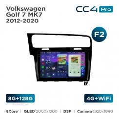Штатна магнітола Teyes CC4 Pro 2k 8+128 Gb Volkswagen Golf 7 MK7 2012-2020 (F2) 10"