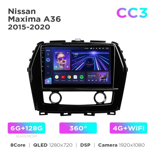 Штатная магнитола Teyes CC3 6+128 Gb 360° Nissan Maxima A36 2015-2020 10