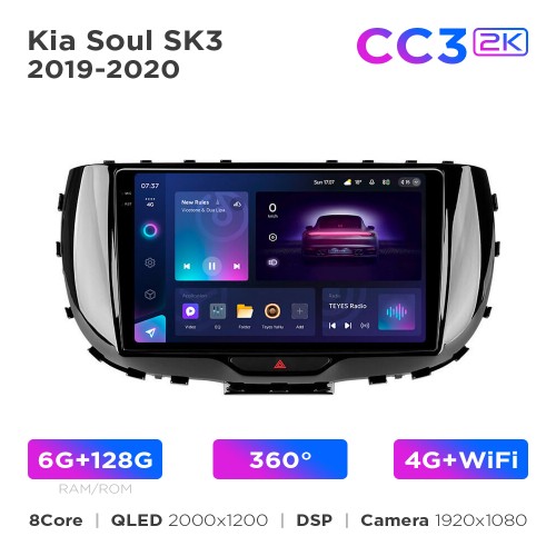 Штатная магнитола Teyes CC3 2k 6+128 Gb 360° Kia Soul SK3 2019-2020 9