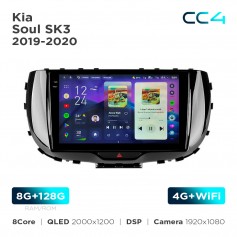 Штатная магнитола Teyes CC4 2k 8+128 Gb Kia Soul SK3 2019-2020 9"