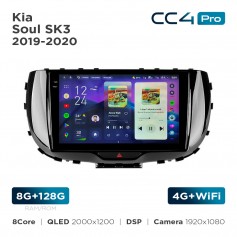 Штатная магнитола Teyes CC4 Pro 2k 8+128 Gb Kia Soul SK3 2019-2020 9"