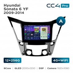 Штатная магнитола Teyes CC4 Pro 2k 12+256 Gb Hyundai Sonata 6 YF 2009-2014 (A) 9"