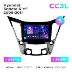Штатная магнитола Teyes CC3L 4+64 Gb Hyundai Sonata 6 YF 2009-2014 (B) 9"