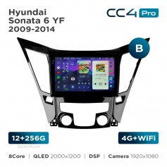 Штатная магнитола Teyes CC4 Pro 2k 12+256 Gb Hyundai Sonata 6 YF 2009-2014 (B) 9"