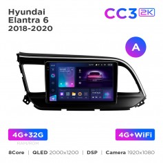 Штатна магнітола Teyes CC3 2k 4+32 Gb Hyundai Elantra 6 2018-2020 (A) 9"