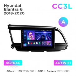 Штатна магнітола Teyes CC3L 4+64 Gb Hyundai Elantra 6 2018-2020 (A) 9"