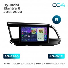 Штатна магнітола Teyes CC4 2k 8+128 Gb Hyundai Elantra 6 2018-2020 (B) 9"