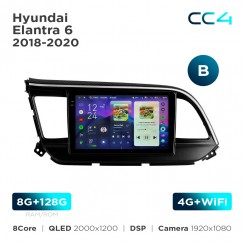 Штатна магнітола Teyes CC4 2k 8+128 Gb Hyundai Elantra 6 2018-2020 (B) 9"