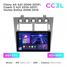 Штатна магнітола Teyes CC3L 4+32 Gb Chery Fora A5 A21 2006-2010 / Cowin 3 A21 2010-2011 / Vortex Estina 2008-2012 9