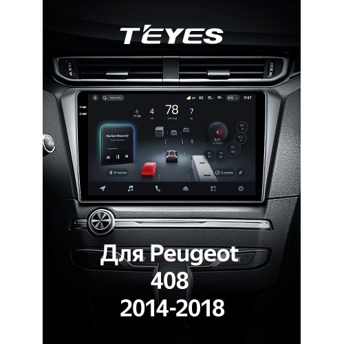 Штатная магнитола Teyes CC4 Pro 2k 8+128 Gb Peugeot 408 2014-2018 10"