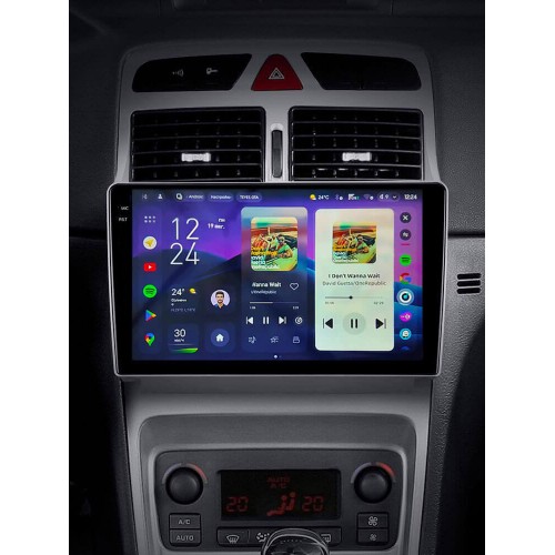 Штатна магнітола Teyes CC4 Pro 2k 12+256 Gb Peugeot 307 1 2001-2008 9"