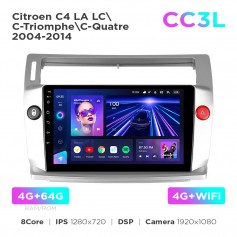Штатная магнитола Teyes CC3L 4+64 Gb Citroen C4 LA LC C-Triomphe C-Quatre 2004-2014 9"