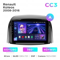 Штатна магнітола Teyes CC3 6+128 Gb 360° Renault Koleos 2008-2016 (A) 9