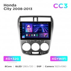 Штатна магнітола Teyes CC3 4+32 Gb Honda City 2008-2013 10"