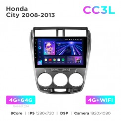 Штатна магнітола Teyes CC3L 4+64 Gb Honda City 2008-2013 10"