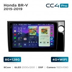 Штатная магнитола Teyes CC4 Pro 2k 8+128 Gb Honda BR-V 2015-2019 9"