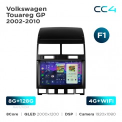 Штатна магнітола Teyes CC4 2k 8+128 Gb Volkswagen Touareg GP 2002-2010 (F1) 9"