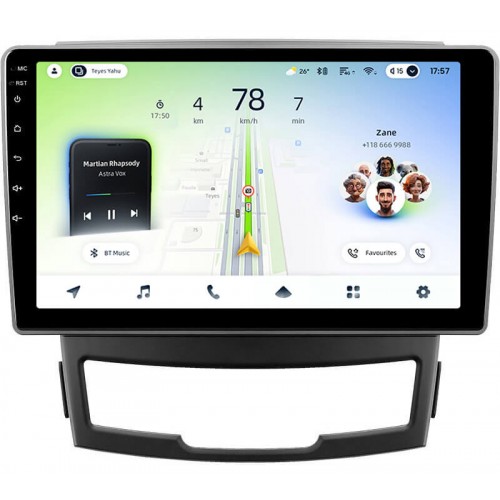 Штатна магнітола Teyes CC4L 4+64 Gb SsangYong Korando 3 / Actyon 2 2010-2013 9"