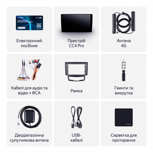 Штатна магнітола Teyes CC4 Pro 2k 12+256 Gb SsangYong Korando 3 / Actyon 2 2010-2013 9"