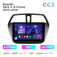 Штатна магнітола Teyes CC3 6+128 Gb 360° Suzuki SX4 2 S-Cross 2012-2016 9