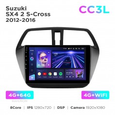 Штатна магнітола Teyes CC3L 4+64 Gb Suzuki SX4 2 S-Cross 2012-2016 9"