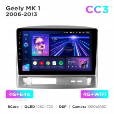 Штатна магнітола Teyes CC3 4+64 Gb Geely MK 1 2006-2013 9"