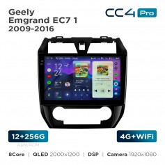 Штатная магнитола Teyes CC4 Pro 2k 12+256 Gb Geely Emgrand EC7 1 2009-2016 10"