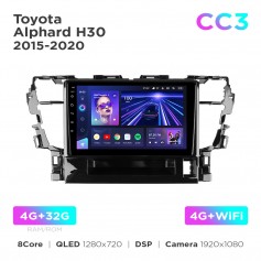 Штатна магнітола Teyes CC3 4+32 Gb Toyota Alphard H30 2015-2020 10"