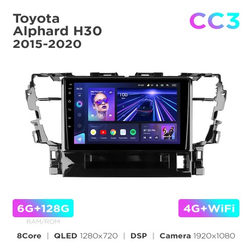 Штатная магнитола Teyes CC3 6+128 Gb Toyota Alphard H30 2015-2020 10