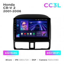 Штатная магнитола Teyes CC3L 4+64 Gb Honda CR-V 2 2001-2006 9"