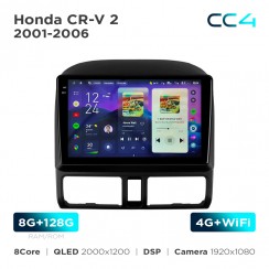 Штатна магнітола Teyes CC4 2k 8+128 Gb Honda CR-V 2 2001-2006 9"