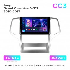 Штатна магнітола Teyes CC3 4+64 Gb Jeep Grand Cherokee WK2 2010-2013 9"