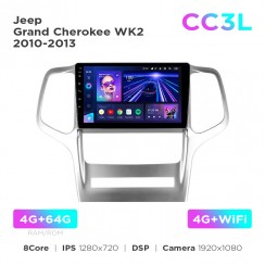 Штатна магнітола Teyes CC3L 4+64 Gb Jeep Grand Cherokee WK2 2010-2013 9"