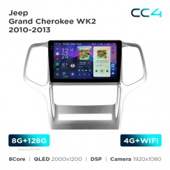 Штатная магнитола Teyes CC4 2k 8+128 Gb Jeep Grand Cherokee WK2 2010-2013 9"