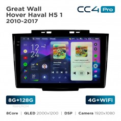 Штатна магнітола Teyes CC4 Pro 2k 8+128 Gb Great Wall Hover Haval H5 1 2010-2017 9"