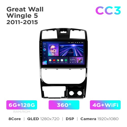 Штатна магнітола Teyes CC3 6+128 Gb 360° Great Wall Wingle 5 2011-2015 10