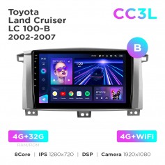 Штатная магнитола для Toyota Land Cruiser LC 100-B 2002-2007 (B) Teyes CC3L 4+32 Gb 10"