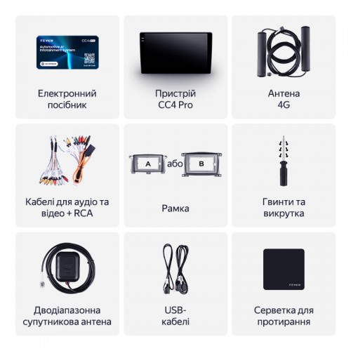 Штатная магнитола Teyes CC4 Pro 2k 12+256 Gb Toyota Land Cruiser LC 100-A 2002-2007 (A) 9"