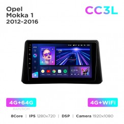 Штатная магнитола Teyes CC3L 4+64 Gb Opel Mokka 1 2012-2016 9"
