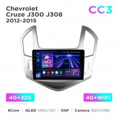 Штатна магнітола Teyes CC3 4+32 Gb Chevrolet Cruze J300 J308 2012-2015 9"