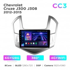 Штатна магнітола Teyes CC3 6+128 Gb 360° Chevrolet Cruze J300 J308 2012-2015 9