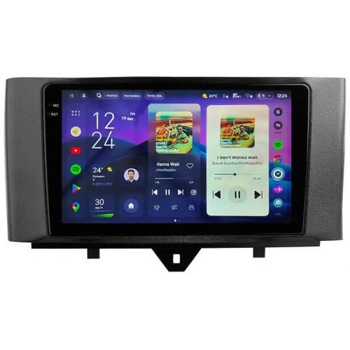 Штатна магнітола Teyes CC4 Pro 2k 12+256 Gb Mercedes-Benz Smart Fortwo 2 2010-2015 (F1) 9"