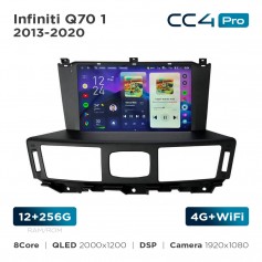 Штатная магнитола Teyes CC4 Pro 2k 12+256 Gb Infiniti Q70 1 2013-2020 9"
